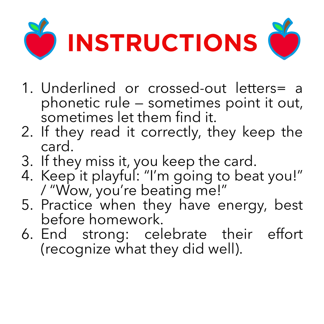 Consonant -R,-L,-S Blend Falshcards