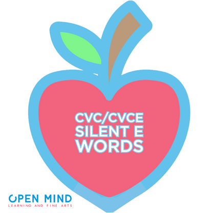 Tarjetas de palabras CVC y CVCe con e muda, digital + Quizlet