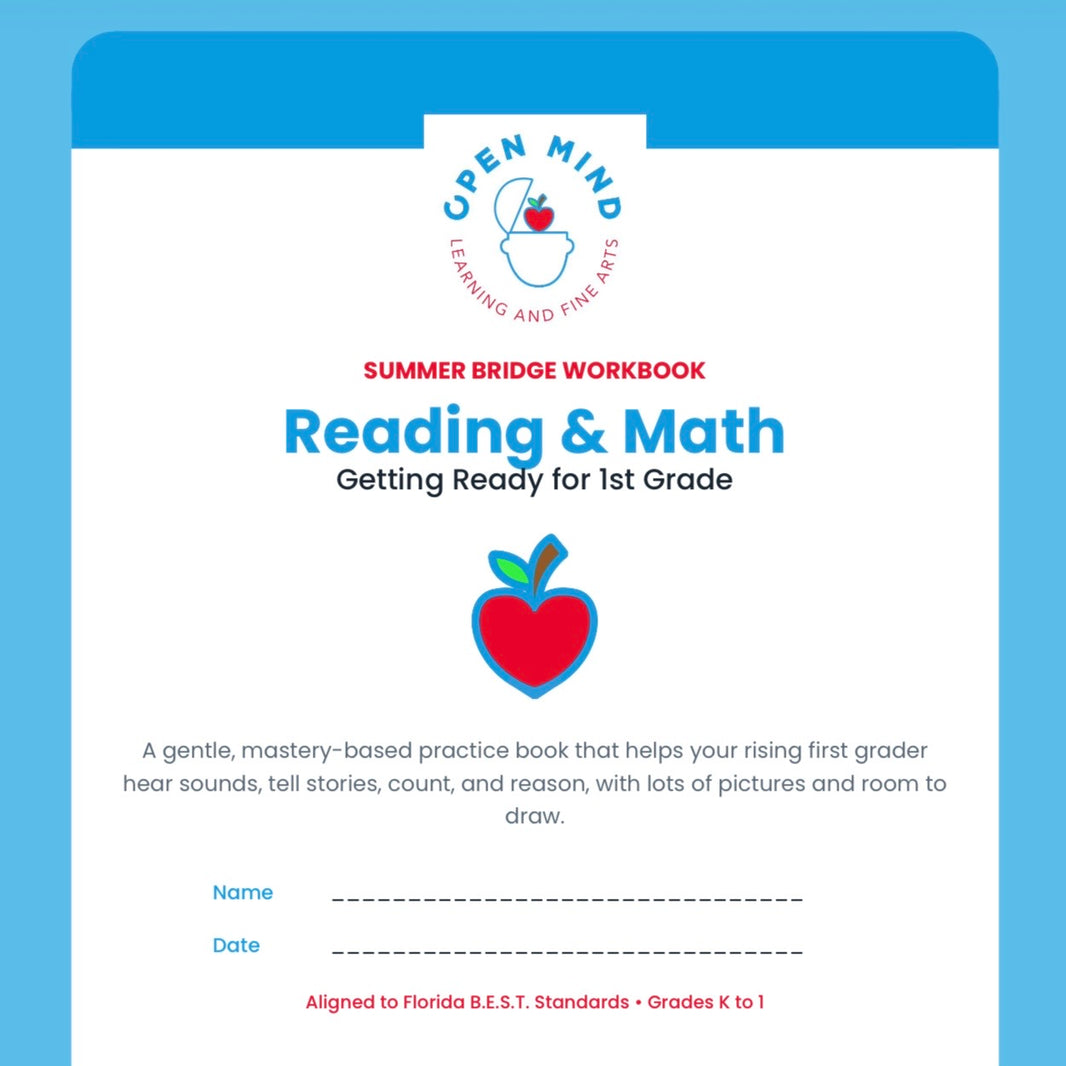 Rising 1st Grade Summer Bridge Workbook | Reading + Math | Kindergarten to 1st Grade | Printable PDF