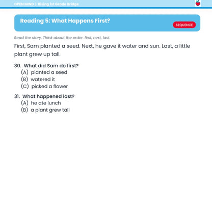 Rising 1st Grade Summer Bridge Workbook | Reading + Math | Kindergarten to 1st Grade | Printable PDF