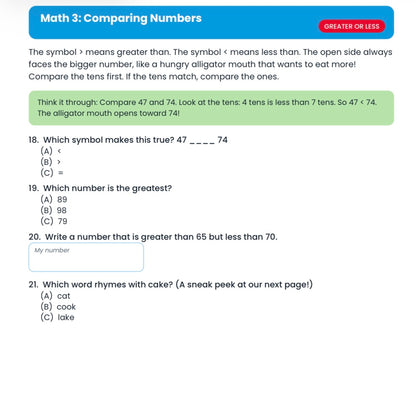 Rising 2nd Grade Summer Bridge Workbook | Reading + Math | 1st to 2nd Grade | Printable PDF