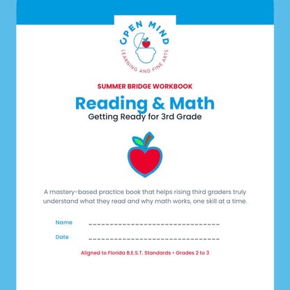 Rising 3rd Grade Summer Bridge Workbook | Reading + Math | 2nd to 3rd Grade | Printable PDF