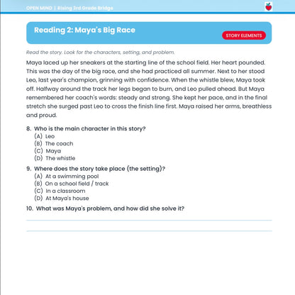Rising 3rd Grade Summer Bridge Workbook | Reading + Math | 2nd to 3rd Grade | Printable PDF