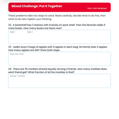 Rising 4th Grade Summer Bridge Workbook | Reading + Math | 3rd to 4th Grade | Printable PDF