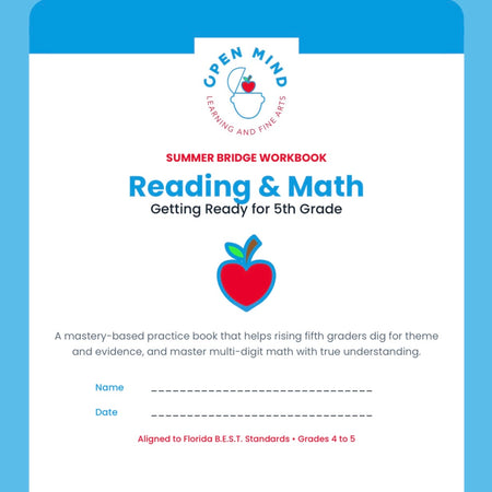 Rising 5th Grade Summer Bridge Workbook | Reading + Math | 4th to 5th Grade | Printable PDF