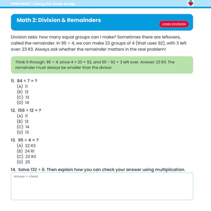Rising 5th Grade Summer Bridge Workbook | Reading + Math | 4th to 5th Grade | Printable PDF