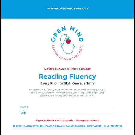 Phonics and fluency program with Dolch sight words, kindergarten to 3rd grade