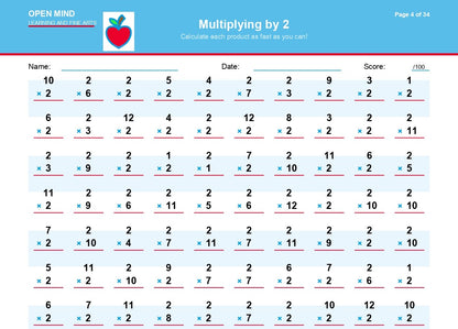 Multiplication Mastery Drill Workbook | Tables 1–12 Digital Download