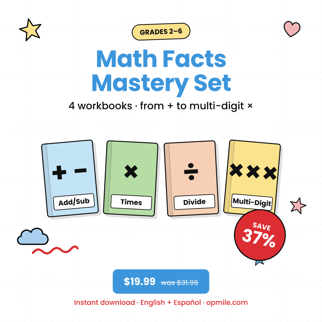 Math Facts Mastery Set | Grades 2–6